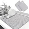 LIBRNTY 2 pezzi Tappetino scolapiatti assorbente,Tappetino Per Asciugare piatti,Tappetino spugna cucina,tappetino assorbente per lavare bicchieri,piatti e tazze,lavello e stoviglie 30 x 40 cm