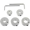 EPLZON 6/8/10/12/14 mm 5 Pezzi Stopper Stop di Profondità in lega di alluminio Limitatore di profondità Drill Depth posizionatore, con Chiave esagonale
