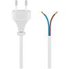 CABLEPELADO Cavo di alimentazione tipo C CEE7 | Spina bipolare a morsetti | Sezione 0,75 mm² | HO3VVH2-F | Adatto per prese, prese multiple, alimentatori, portalampade | Bianco | 1,50 metri