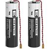 EEMB 3.6V ER6V batteria ER14505 2700mAh batteria al litio di ricambio compatibile con Toshiba PLC ER6VC119A/119B batteria con spina nera LS14500-MDS (2 pezzi)