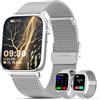 elfofle Smartwatch Donna Uomo con Chiamate, 1,83 Orologio HD Touchscreen, impermeabile IP67 /SpO2 Fitness Tracker/Ciclo Mestruale Frequenza Cardiaca Sleep Monitor per iOS Android (Argento)