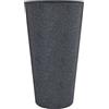 Scheurich Coneo High - Vaso per Piante, plastica, Schwarz Granit, Ø 39 cm, Höhe 70 cm