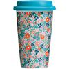 Premier Pretty Mug Termica da Viaggio con Tappo, Porcellana/Silicone, Multicolore, 330 ml