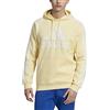 adidas Felpa con cappuccio da uomo a 3 strisce, Quasi giallo-bianco, XL