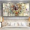 Railonch - Quadro fai da te con diamanti 5D, grande albero della vita dorato, decorazione per il soggiorno e la camera da letto, 60 × 120 cm