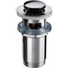 Wirquin 30723417 - Piletta per lavabo in ottone, sistema Quick Clac, interno troppo pieno corpo piletta lunga