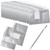 DJSUEW 100pcs Remover Foil Wraps Compresse Remover Fogli di Alluminio per Rimuovere lo Smalto Nail wraps di tamponi di cotone + Spingi Cuticole Professionale