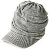 CHARM Berretto con Visiera Invernale in Cotone, Cappello A Maglia Larga Protezione Raggi UV, Berretto Donna E Uomo per Tutte Le Stagioni Mescolare Grigio