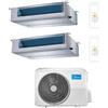 Midea CLIMATIZZATORE DUAL SPLIT MIDEA CANALIZZATA 12000+12000 BTU GAS R32 M2OE-18HFN8-Q