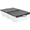 TATAY Scatole Plastica con Coperchio 63 L Sottiletto - Classic | Coperchio Pieghevole Incluso | Manici Ergonomici in ABS | Ruote Integrate | Design Resistente | Plastica BPA Free | 45x78x18 cm, Nero