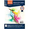 Vaessen Creative Carta per Acquerello Florence Liscia 15x - Carta per Pittura ad Acqua A5 - Bianco - Blocco da Disegno e Libro d'arte per Disegno, Carta Artistica e Acquerello - 300 gsm