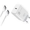 Cellular Line Caricabatterie CHARGER KIT USB C 20W Bianco ACHIPHKITC2CPD20WW