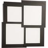 Ondaluce Plafoniera Led in metallo Nero e diffusore in acrilico PASSPARTOU 57x57 cm