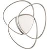 Ondaluce Plafoniera Led ROSE dimmerabile in metallo verniciato Argento D76 cm