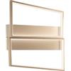 Ondaluce Plafoniera Led 50x46 cm SQUARE in metallo Oro e diffusore polimerico