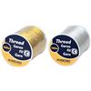 Korbond Filo Metallico in Poliestere 320 m (2 rocchetti da 160 m), Ideale per Ricamo, Cucito a Mano, Quilting, Macchina da Cucire, Decorazioni Natalizie, per incartare Regali, Colore: Oro/Argento