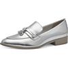 MARCO TOZZI Mocassini Donna con Tacco Eleganti Comodi, Argento (Silber), 40 EU