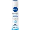 NIVEA Fresh Natural Deodorante Spray 150 ml, Deodorante antitraspirante 48 ore per una sensazione di freschezza sulla pelle, Deodorante senza alluminio con estratti oceanici