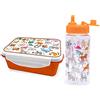 I-Drink Kit Lunch Box Porta Merenda Alimenti + Borraccia Tritan 400ml, per Bambini, Picnic, Porta Alimenti Ermetico, con Disegni Infanzia