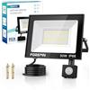 Forepin 50W Faretto Led da Esterno con Sensore di Movimento, 4500LM Faretto Led Esterno72LEDs Impermeabile IP66 Faro LED Esterno 6500K Bianco Freddo Faretti Led Esterni Per Giardino Cortile Garage Piazza