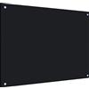 vidaXL Paraschizzi per Cucina Paraspruzzi Fornelli Resistente al Calore Pannello Splashback Parete Nero 80x60 cm in Vetro Temperato