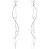 SLUYNZ Orecchini pendenti a forma di stella, in argento Sterling 925, da donna, lunghi, con nappa, curvi, Argento sterling, Zirconia cubica
