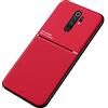 Kepuch Mowen Cover Custodia Case Piastra Metallica Incorporata per Xiaomi Redmi Note 8 PRO - Rosso