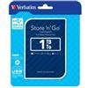 Verbatim - Usb 3.0 portatile Store 'N'Go 9,5mm drive - Blu - 53200 - 1TB (unità vendita 1 pz.)