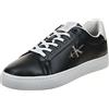 Calvin Klein Jeans Sneakers con Suola Preformata Uomo Classic Fluo Contrast Scarpe, Nero (Black/Ancient White), 41 EU