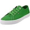 Tommy Hilfiger Sneakers Vulcanizzate Donna Essential Vulcanized Scarpe, Verde (Galvanic Green), 39 EU