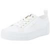 Calvin Klein Jeans Donna Sneakers Vulcanizzate Flatform Low Scarpe, Bianco (Creamy White/White/Whisper Pink), 38