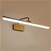 DESLP Lampada da Specchio Bagno Bronzo, Lampade da Parete LED con Testa 180° Girevole, Luce Calda 3000K, Lampada Armadio Retrò per Camera da Letto Ristorante,71 cm 14w