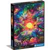 Clementoni Colorboom Collection-Psychedelic Jungle Sunrise-500 Pezzi Gradient, Puzzle Colori, Verticale, Divertimento Per Adulti, Made In Italy, Multicolore, 35518