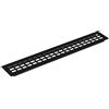 Vasalat Luftgitter AL Schwarz elox - Griglia di ventilazione in alluminio, 600 x 80 mm, 600 x 80 mm, colore: nero