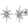 Suplight Orecchini Stella Blu Argento, Orecchini Acquamarina Argento, Orecchini Argento Acquamarina Acquamarina Marzo, Accessori Elegante con Confezione Regalo
