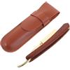 EXCEART Barba Manuale Rasoio A Mano Libera In Metallo Vintage Pieghevole Rasoi In Acciaio Coltelli Da Barba Shaper Rasoio Per Baffi Con Manico In Legno Per Il Salone Di Casa Raschietto