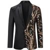 Allthemen Blazer da Uomo Casual Slim Fit Giacca con Stampa Floreale a Un Bottone per La Cena Blazer da Abito Formale da Lavoro Type 3 2XL