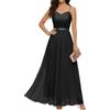 DRESSTELLS Abito formale da donna, lungo, per damigella d'onore, matrimonio, ospiti, modesto, ballo di fine anno, cocktail party, Blu Savoia, L