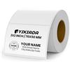 YIKIADA 500 etichette termiche in vinile bianco 50 × 76 mm rotolo rettangolare adesivo per indirizzo impermeabile per nome codice a barre QR Code DIY