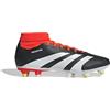 adidas Calcio - Scarpe - Tacchetti Predator League Sock SG Solar Energy, bianco e nero rosso, 43 1/3 EU