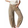 enaamiaz Donna Y2k Jeans Gamba Larga Vintage Baggy Gotico Pantaloni a Vita Bassa Elasticizzati Larghi Sciolto Casual Elegante Leggeri Comodi Streetwear Ragazza Lavaggio Blu Bianco Marrone