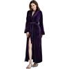 MJGkhiy Vestaglia Donna Pile Invernale Caldo Caldo Manica Lunga Fleece Accappatoio Pigiama Kimono Vestaglia Con Cappuccio Comodo Abbigliamento Da Notte Loungewear Peluche Accappatoio