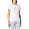 Calvin Klein Jeans T-shirt Donna Maniche Corte Gradient Scollo Rotondo, Bianco (Bright White), XXS