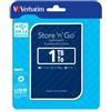 Verbatim - Usb 3.0 portatile Store 'N'Go 9,5mm drive - Blu - 53200 - 1TB 53200