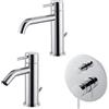 Vema Rubinetterie Vema - Maira set lavabo + bidet con scarico + misc. doccia deviaotore meccanico V27010+V27070+V27142
