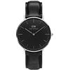 DANIEL WELLINGTON - Orologio da donna 36 mm DANIEL WELLINGTON CLASSIC BLACK SHEFFIELD SILVER DW00100145