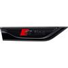 Audi 8W6071807H - Placca S-Line, destra, elemento parafango, nero