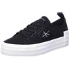 Calvin Klein Jeans Sneakers Vulcanizzate Donna Scarpe, Nero (Black), 38 EU