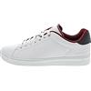 Tommy Hilfiger Sneakers con Suola Preformata Uomo Court Leather Cup Scarpe, Multicolore (Red/White/Blue), 40 EU