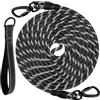 Joytale Guinzaglio Addestramento per Cani, Lunghina per Cane Cani 5 metri / 10 metri / 15metri / 20metri con Gancio Robusto e Manico Imbotita, Cani Piccola e Taglia Grande (Nero, 5m)